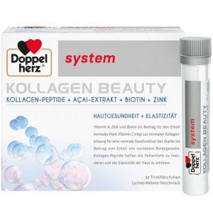 DOPPELHERZ Kollagen Beauty system Trinkfläschchen