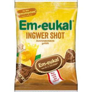 EM-EUKAL Bonbons Ingwer Shot gefüllt zuckerhaltig